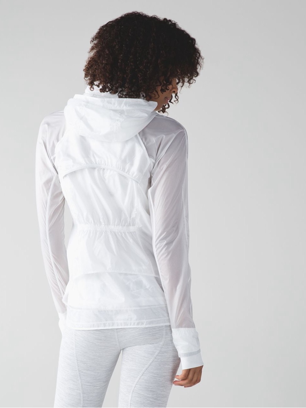 Lululemon Goal Crusher Rain Jacket White Sz 12